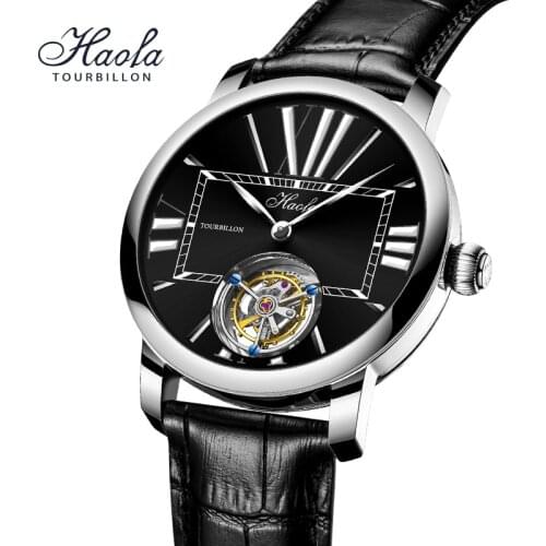 Haofa Luxury Mechanical Tourbillon Watches Mens 2021 Sapphire Skeleton Seagull Movement ST8230 Wrist Watch For Men orologio uomo