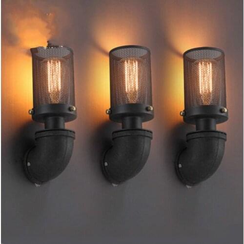 Corridor bar cafe restaurant aisle bedside living room wall lamp bra wall lamp retro loft retro iron tube wall lamp LB122614