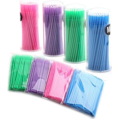 100 Pcs/Lot Disposable Swab Lint Individual Lashes Glue Removing Tools Eyelash Extension Makeup Brushes for Cosmetics