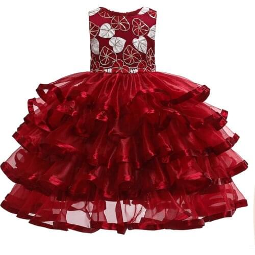 Flower Girls Tutu dresses for Wedding Party Baby Girl Sleeveless Princess Dress Children Party Vestidos New Year clothes 3-10Yrs