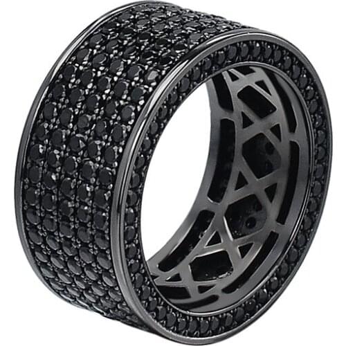 P&Y S925 White Gold Iced Out Infinity Ring Hip Hop Jewelry for amazon/ebay/wish online store for Wholesale Agent in Stock