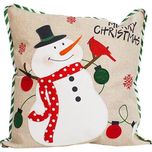Christmas Cushion Covers Exquisite Printing Xmas Cushion Case for Party Home Decoration Christmas Decor 46x46cm WWO66