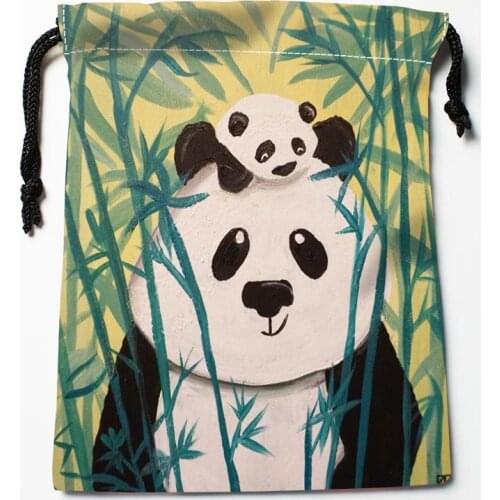 New Arrilval panda Drawstring Bags Custom Storage Printed Receive Bag Compression Type Bags Size 18*22cm Storage Bags