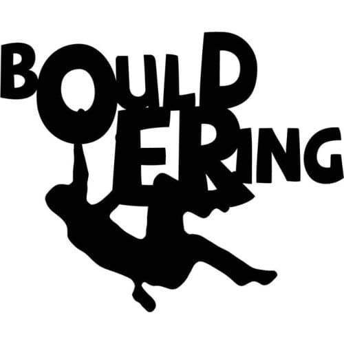 14CM*11.5CM Bouldering Mountain Climbing Free Climber Outdoors Vinyl Car Stickers Car Stying Accessories Black/silver C8-0719