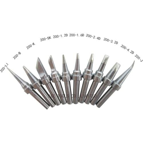 10 PCS QUICK 200 Seris Replacement Soldering Tips Fit203 203H 204 204H 203D 376(I) 376D(I) 3100 3101 3102 3112 3202 20H-90 Bit
