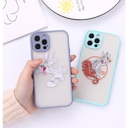 Cute Cartoon Bugs Rabbi Camera Lens Protection For iPhone 11 Pro X XR XS Max 7 8 6 12 Mini Phone Cover
