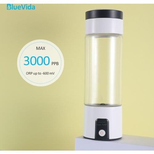 3000ppb Hydrogen Rich Water Generator Bottle DuPont SPE PEM Dual Chamber Portable Water Ionizer-H2 Inhalation device Tritan Body