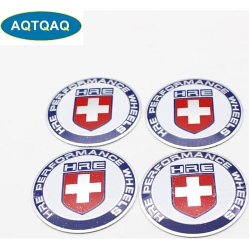 4Pcs/Set 56mm HRE Car Steering Tire Wheel Center Sticker Hub Cap Hubcap Sticker Emblem Badge Decal Car Styling