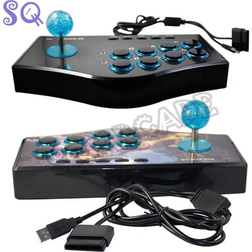 Arcade USB Joystick For Android Smart TV and PC/PS2/PS3 Console Support 2 Players with 1.8 Meter Cable Fight Stick