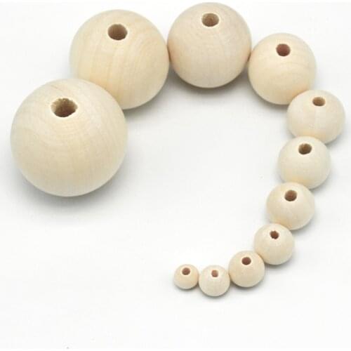 4/6/8/10/12/14/16/18/25/30/40mm Wood Beads 1-1000pcs Natural Wood Round Ball Spacer Beads For Fashion Charms Jewelry Making DIY