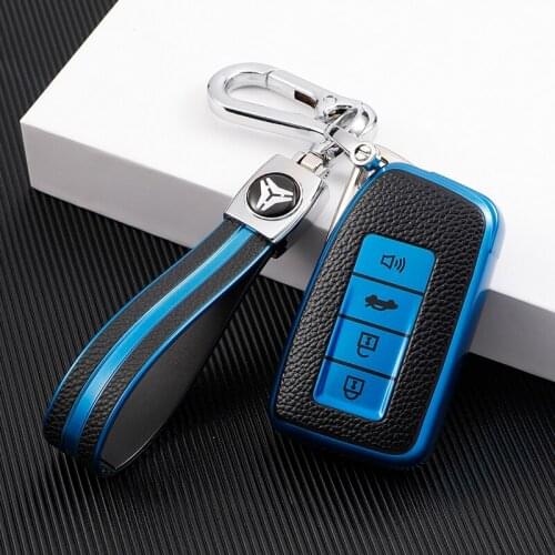 For Lexus NX GS RX IS ES GX LX RC 200 250 350 LS 450H TPU Leather Car 4 button Key Case Cover Bag Holder Keychain Protector