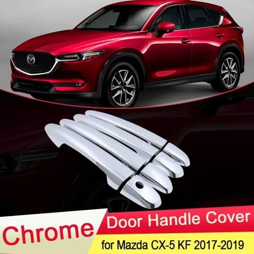 For Mazda CX-5 CX5 2017 2018 2019 Luxurious Chrome Door Handle Cover Trim Catch Cap Bowl Car Stickers Accessories Garnish ABS