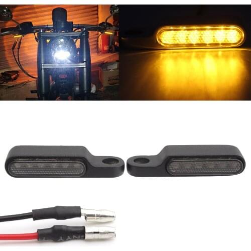 Smoke Lens Chrome black Blinker Indicators Motorcycle 12V LED Turn Signal Light For Harley Honda Yamaha BMW Cafe Racer