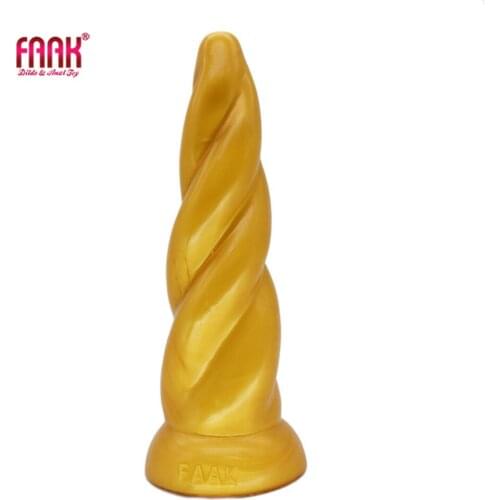 FAAK 2021 New Color Twisted Silicone Anal Plug Female And Male Masturbator Vagina Anal Stimulation Vibrator Sex Toy Dildo