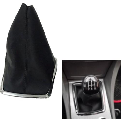 For Ford Focus 2 MK2 2005 2006 2007 2008 2009 2010 2011 New Black Car Gear Shift Knob Leather Gaiter and Chrome Base