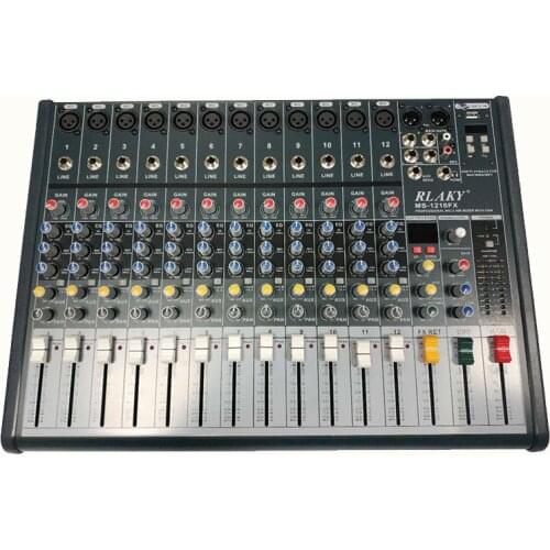 Hot sale Professional Audio DJ Mixer 12-Channel Mezcladora De DJ Mikser Mischer 16 kinds of echo DSP effect device