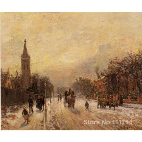 Canvas painting Camille Pissarro artwork All Saints Church Upper Norwood Hand painted High quality