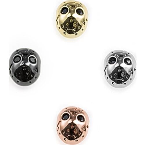 5pc/lot Metal neokubny cube balls Skull bare make beads charms bracelet beadwork for needlework accessories jewelry dzi C76