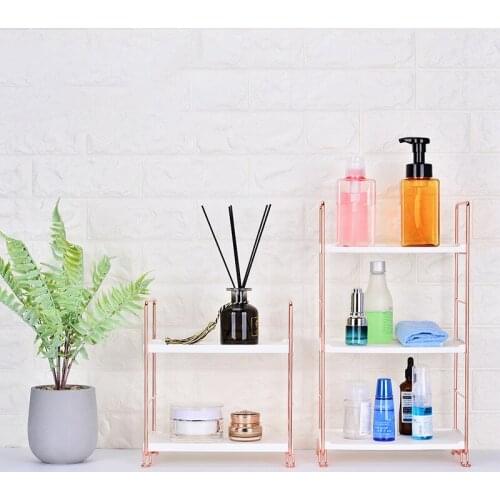Floor Type Bathroom Shelf Foldable Storage Rack For Kitchen Toilet 2/3 Layer Wrought Iron Shampoo Spice Shelves Bathroom Product