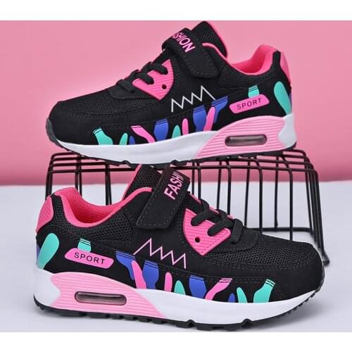 2019 New Style Basketball Sneaker Child Outdoor Basket Shoes Non-slip Sneakers Soft Athletic Trainers Girls Sport Shoes