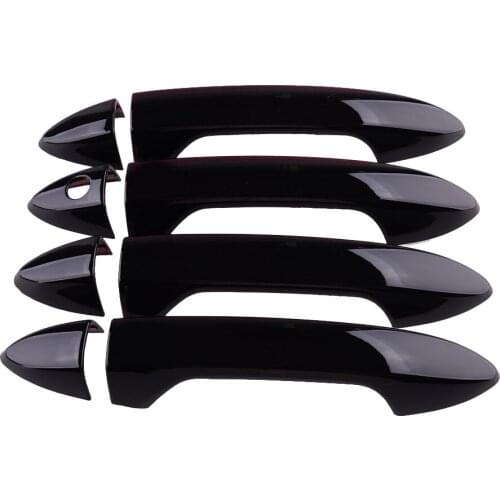 8Pcs/Set Car Side Door Handle Cover Trim Without Keyless Hole Fit For Honda Accord 9th 2013 2014 2015 2016 2017 Glossy Black