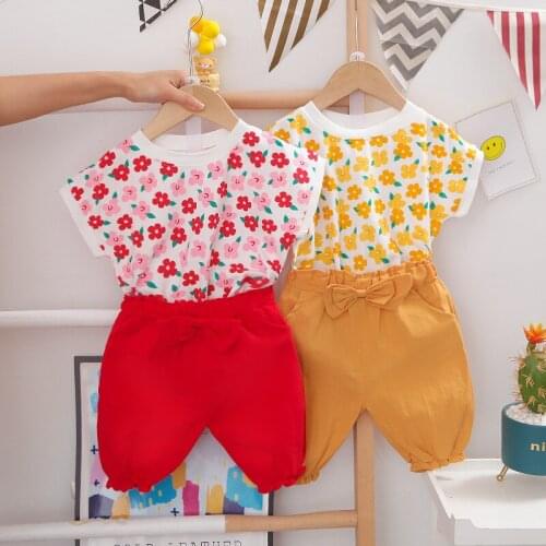 Baby Girl Outfit Tracksuits Toddler Girl Clothes Set New Summer Childrens Clothing for Girls Newborn Sport Suit Cute First Year