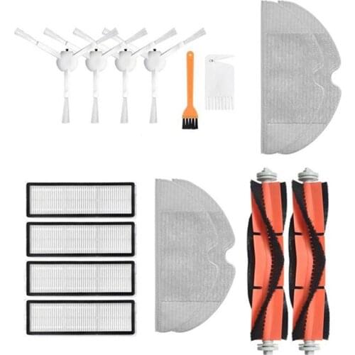 Main Side Brush Hepa Filter Mop Cloth Replacement Kits for Xiaomi Mijia 1C / STYTJ01ZHM Robot Vacuum Cleaner Accessories