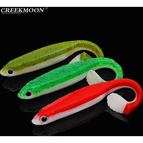 5pcs Soft Lure 15cm 12.5g Fishing Bait Fake Lures Game Sea Fishing Worm Grub Cut Back T Tail Perch Silicone Wobblers Feeder Fish
