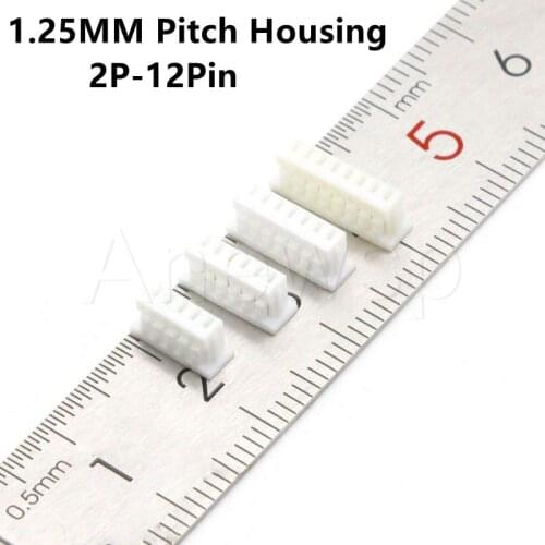 50PCS JST 1.25 Connector 1.25mm Pitch Housing Female Connectors 2P 3P 4P 5P 6P 7P 8P 9P 10P 11P 12P Plastic Shell