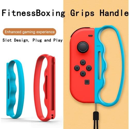 Nintend Switch Controller Grips Handle Fitness Boxing Switch Game Pads Accessories 1 Pair Black Red-blue for Nintend Joycon