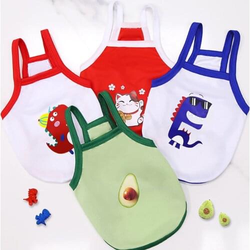 Sling Vest Mesh Breathable Dog Cat Pet Small and Medium-sized Dog Spring and Summer Clothes Dog Shirt Polyester Fiber Leisure