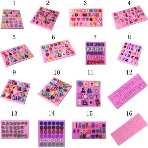 Silicone Mold Alphabet capital cake mold fondant mold cake decorating tools chocolate gumpaste mold confectionery