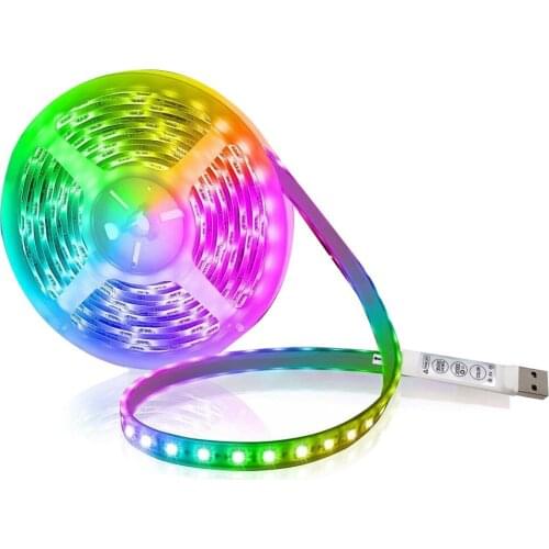 LED Lights StripS USB RGB SMD2835 DC5V 1M 2M 3M 4M 5M Flexible Lamp Tape Diode TV Background Lighting luces LED 3 Key Control