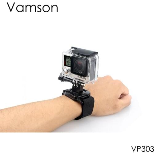 Vamson for Go pro Accessories 360 Degree Rotating Wrist Hand Strap Band for GoPro hero 8 7 6 4 for SJCAM for Yi 4K Camera VP303