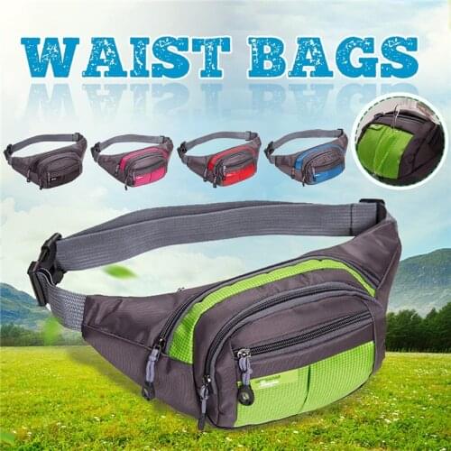 Large Capacity Waterproof Travel Waist Bag Zipped Outdoor Sports Travel Shoulder Crossbody Bag