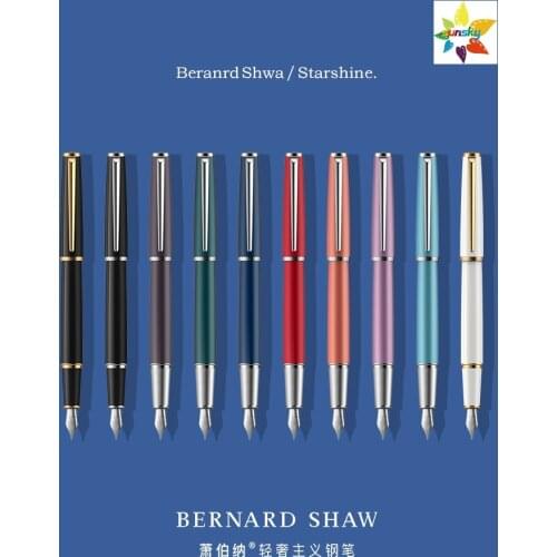 Bernard Shaw Starshine High-grade Spiral inking pen,Imported quality of German NIB,0.6mm,Brass pen body, solid brass clip