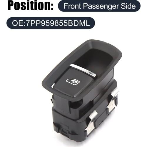 X AUTOHAUX 4 Pin Connection Front Door Power Window Switch 7PP959855CDML For Porsche 911 Cayman 2011-2015 For Panamera 2010-2013