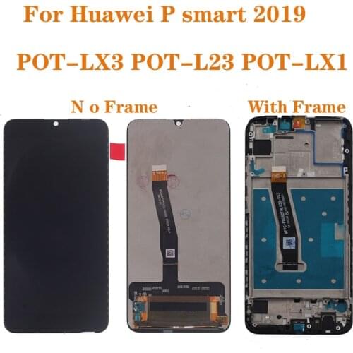 LCD Display For Huawei P Smart 2019 POT-LX3 POT-L23 POT-LX1 LCD Display Touch Screen Glass Panel Digitizer Assembly With Frame