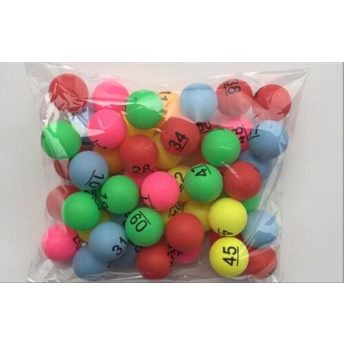 100 pcs 1-100 digital number game ball Colorful Seamless Table Tennis ball lottery ball eudcational toy
