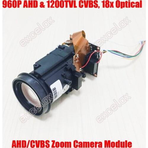 960P 1.3MP AHD 1200TVL CVBS Analog 18x Optical 30x CMOS CCTV Zoom Camera Module Block Motorized Lens Auto Focus Video Security