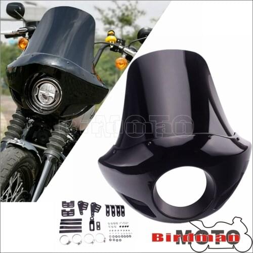 1X Motorcycle 5.75 inch Headlamp Windshield Headlight Cover for Harley Harley Sportster XL 1200 883 Dyna Touring Sport Fairing