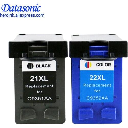 2 Pcs Ink Cartridge for HP 21 22 XL For HP cartridges 21 and 22 for HP Deskjet 3915 D1530 D1320 F2100 F2280 F4100 F4180