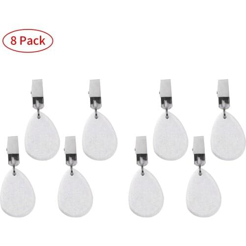 4/8 Tablecloth Weights Clips Hanging Buckles for Outdoor Picnic Dinner Table Cloth Decor Teardrop Stone Weights Steel Metal Clip