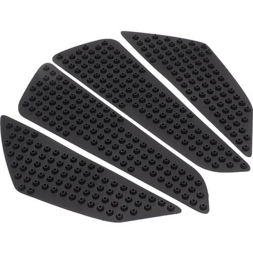 4pcs/set 2 Colors White/Black Rubber Motorcycle Tank Side Knee Styling Sticker Grip Traction Pad Protectors DIY Moulding Parts