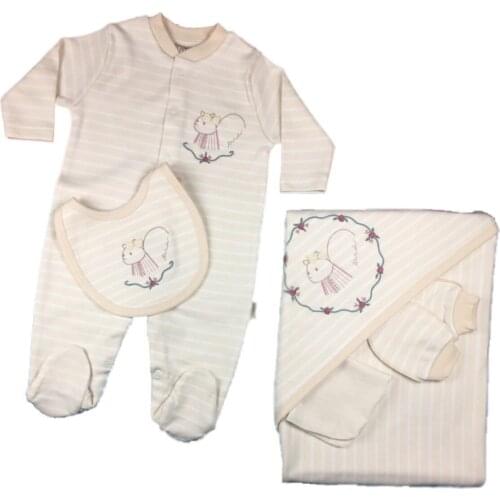 Authentic Organic Naturel Cotton Newborn Baby Hospital Output The Zibin Set luxury 100 Cotton High quality