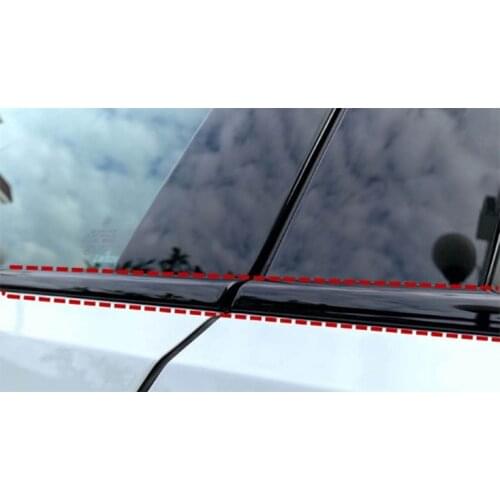 For Golf 7.5 7 GTI RLINE Piano Paint Black Window Glass Exterior Bead Trim 2018-2020 Year