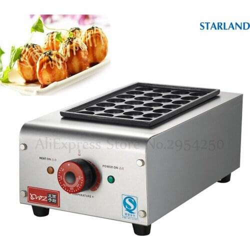 Electric Takoyaki Cooker Ball Griddle Machine Stainless Steel 220V Japanese Octopus Dumpling Maker