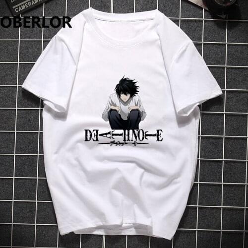 Death Note Summer Anime Tshirt Stranger Things White Punk T Shirt Men Hip Hop Harajuku Pride Anime Unisex Tops Casual Streetwear