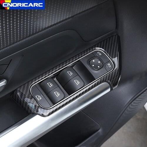 Car Styling Window Glass Lifting Buttons Frame Decoration Cover Trim Stickers For Mercedes Benz B Class GLB W247 2020 LHD