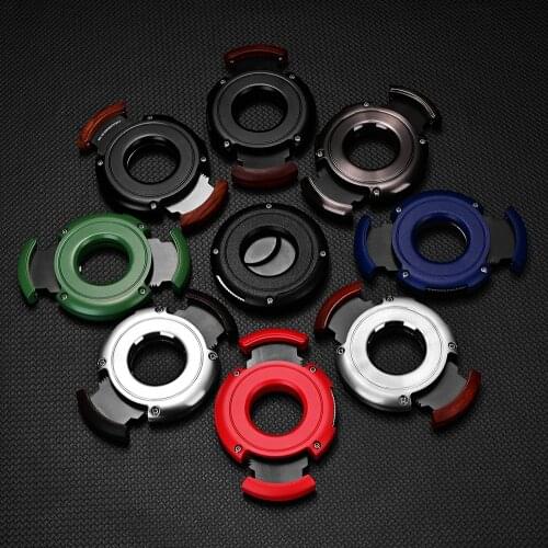 CIGARLOONG Round Cigar Cutter Stainless Steel Portable Cigar Scissors Double-edged Sharp Guillotine Pocket Gadgets With Gift Box